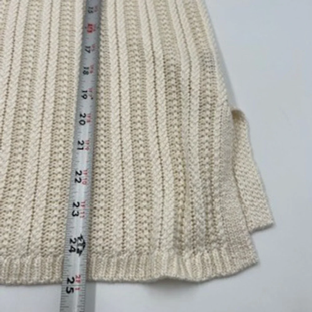 Marled Reunited Clothing Ivory Knit Tank Top‎ Sleeveless Pointelle Sweater Large